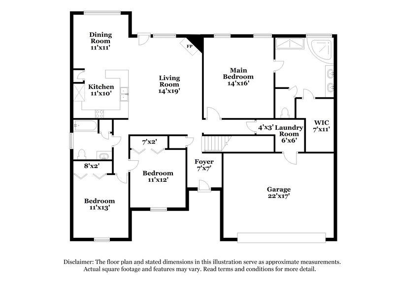 1,800/Mo, 7729 Delta Bluffs Pkwy Walls, MS 38680 Floor Plan View