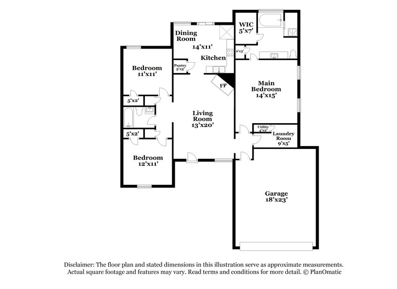 1,825/Mo, 10000 Houston Birch Dr Cordova, TN 38016 Floorplan View