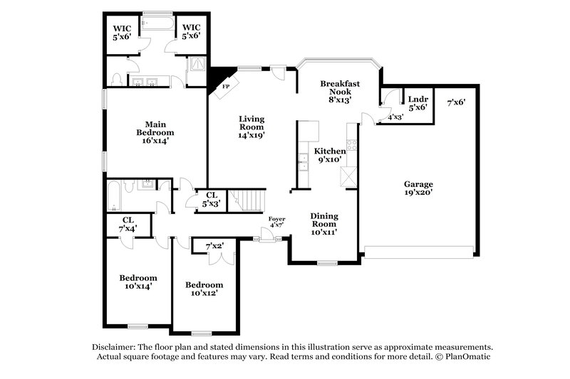 2,050/Mo, 2575 Country Glade Cv S Cordova, TN 38016 Floor Plan View