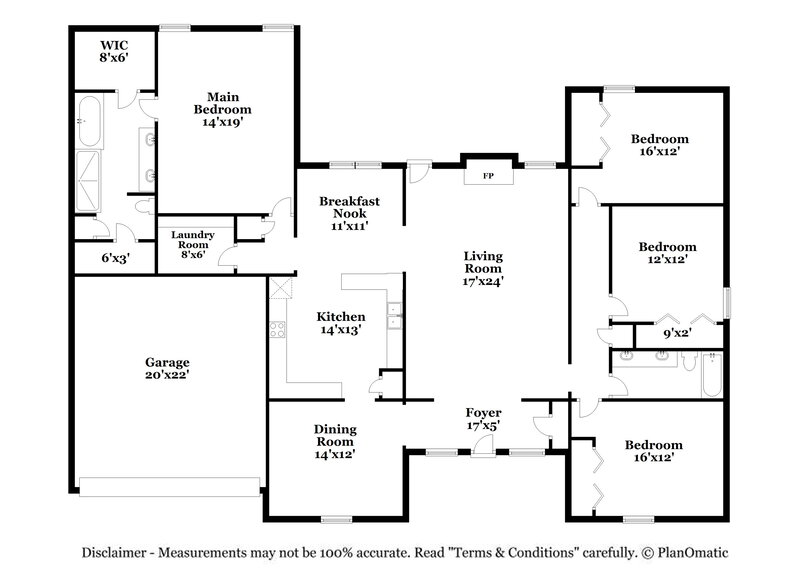 3,110/Mo, 3320 Summerdale Drive Bartlett, TN 38133 Floor Plan View