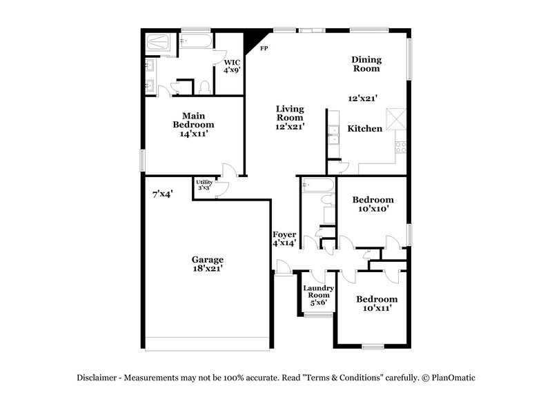1,805/Mo, 1123 Dove Hollow Cir W Memphis, TN 38018 Floorplan View