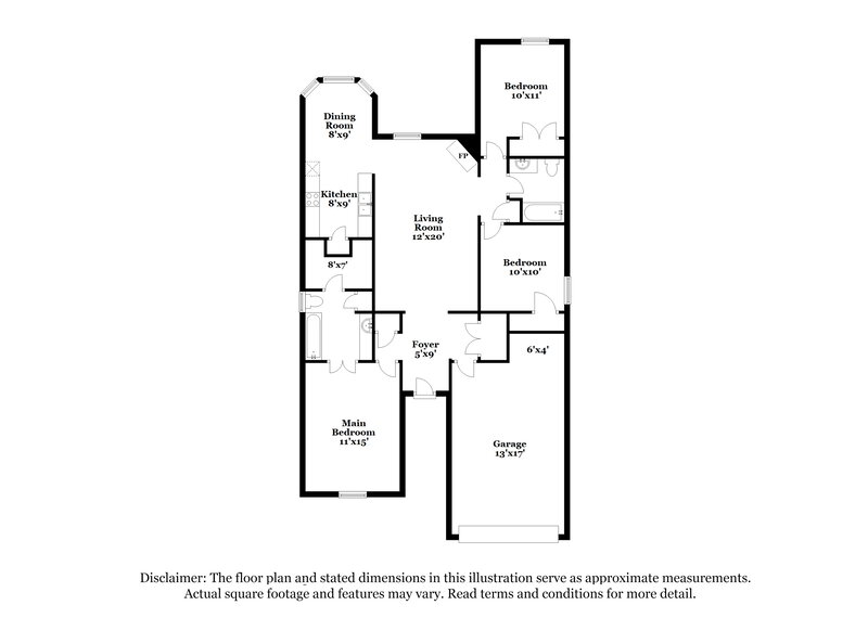 1,775/Mo, 3123 Conger CT W Hernando, MS 38632 Floor Plan View