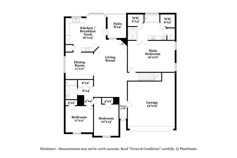 1,875/Mo, 5908 Keebler Drive Southaven, MS 38671 Floor Plan View