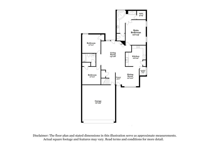 1,930/Mo, 7271 Crape Myrtle Dr Olive Branch, MS 38654 Floor Plan View