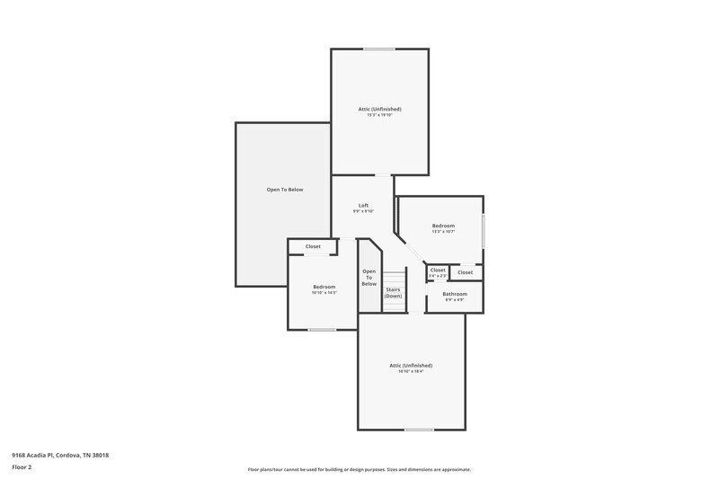 1,870/Mo, 9168 Acadia Pl Cordova, TN 38018 Floor Plan View 2