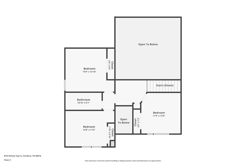 2,075/Mo, 8723 Rocky Top Cove Cordova, TN 38016 Floor Plan View