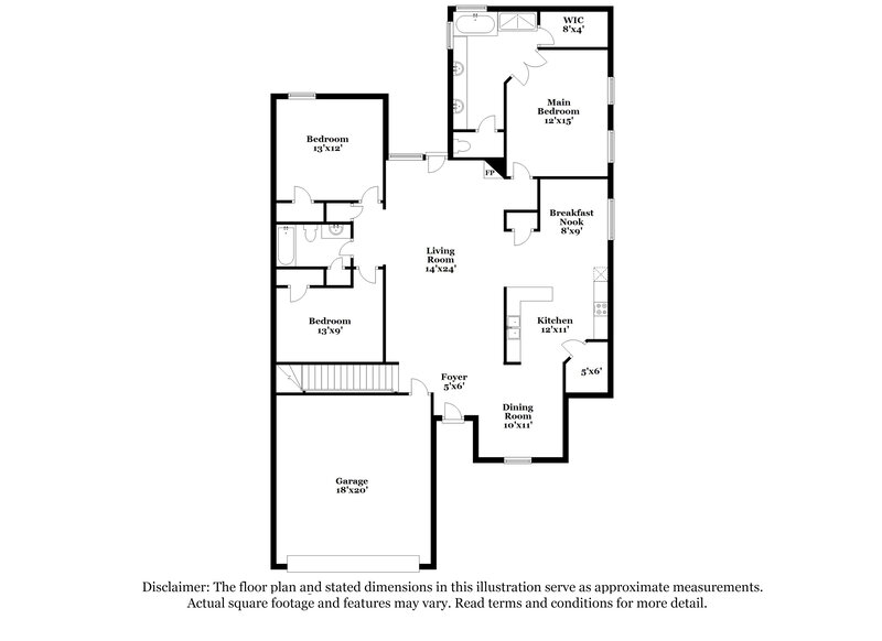 1,915/Mo, 90 Birch Springs Dr Oakland, TN 38060 Floor Plan View