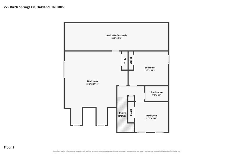 1,795/Mo, 275 Birch Springs Cv Oakland, TN 38060 Floor Plan View 2