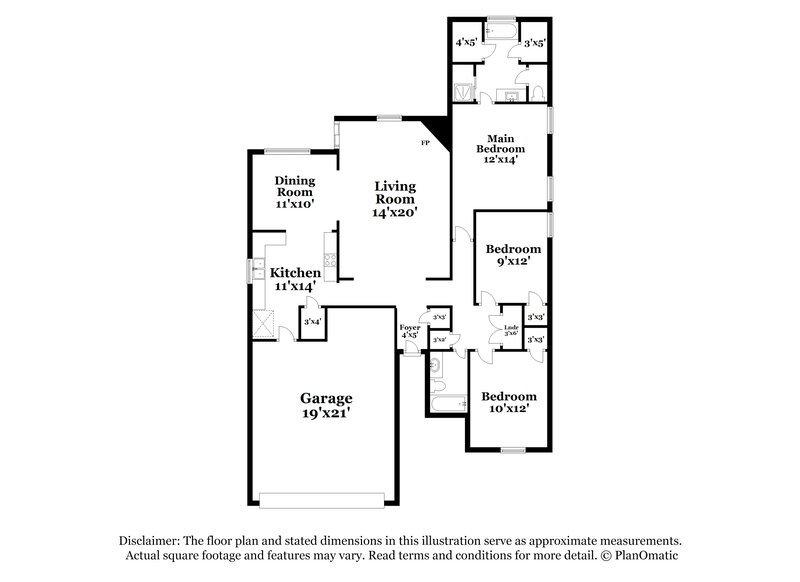 1,950/Mo, 9992 Cameron Ridge Trl Cordova, TN 38016 Floor Plan View