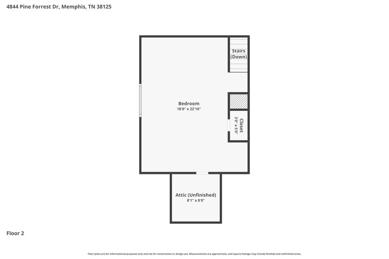 1,985/Mo, 4844 Pine Forrest Dr Memphis, TN 38125 Floor Plan View 2