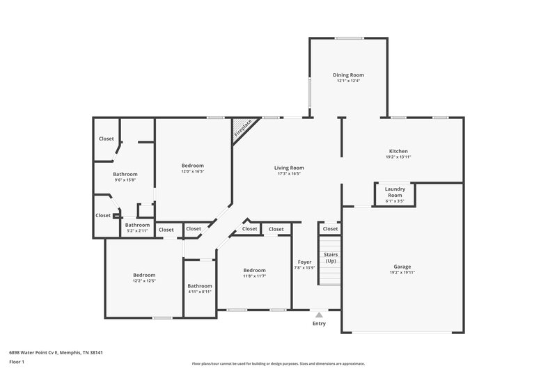 1,860/Mo, 6898 Water Point Cv E Memphis, TN 38141 Floor Plan View