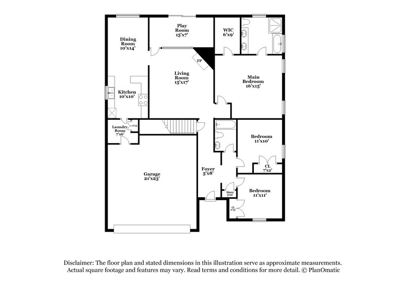 1,855/Mo, 4882 Graham Lake Dr Olive Branch, MS 38654 Floor Plan View