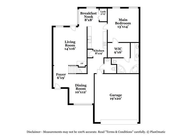 2,025/Mo, 6433 Persimmon View Bartlett, TN 38135 Floor Plan View