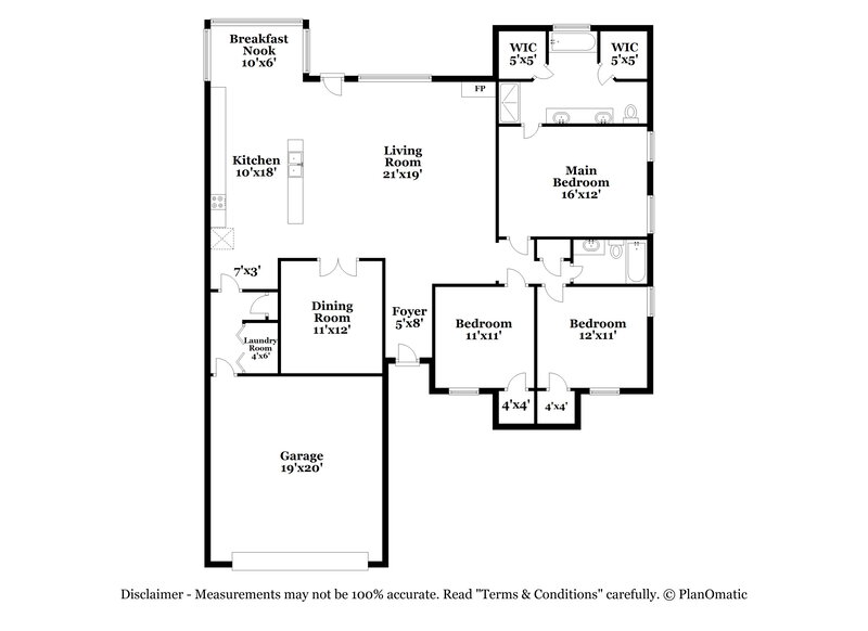 2,455/Mo, 11662 Underwood Dr Arlington, TN 38002 Floor Plan View