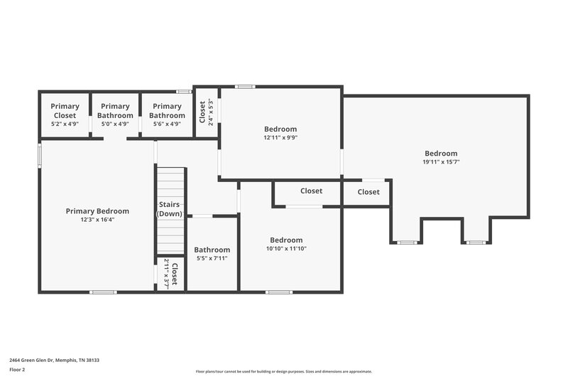 1,805/Mo, 2464 Green Glen Dr Bartlett, TN 38133 Floor Plan View