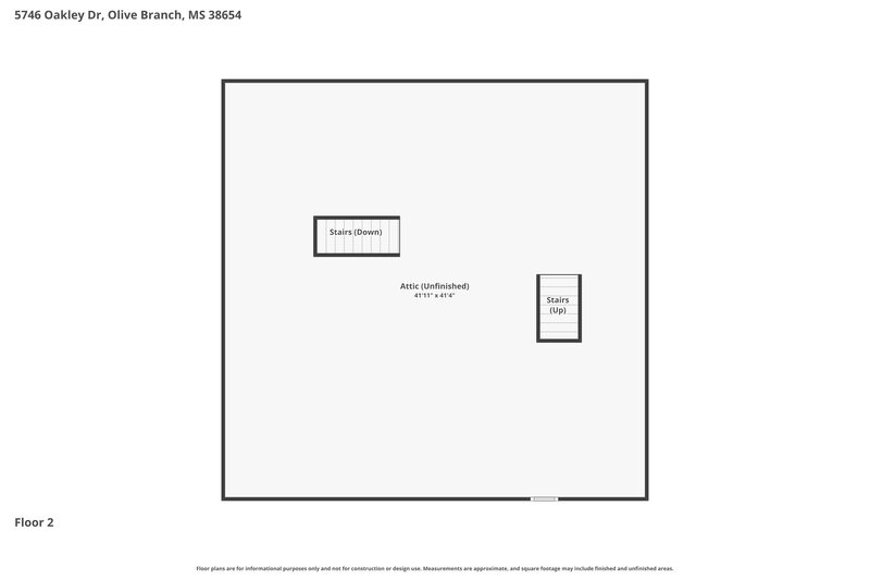 1,835/Mo, 5746 Oakley Dr Olive Branch, MS 38654 Floor Plan View 2