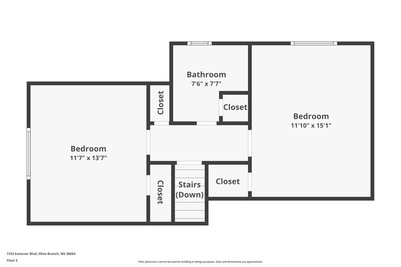 1,810/Mo, 7333 Eastover Blvd Olive Branch, MS 38654 Floor Plan View 2