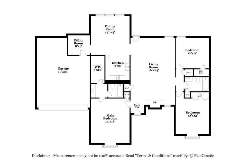 1,760/Mo, 561 Wedgefield Pl Southaven, MS 38671 Floor Plan View