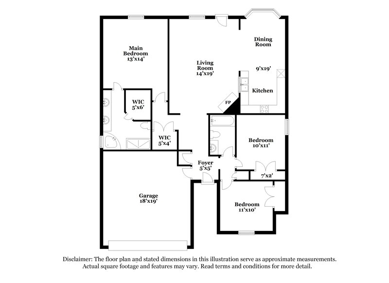 1,865/Mo, 406 N Ericson Rd Cordova, TN 38018 Floor Plan View