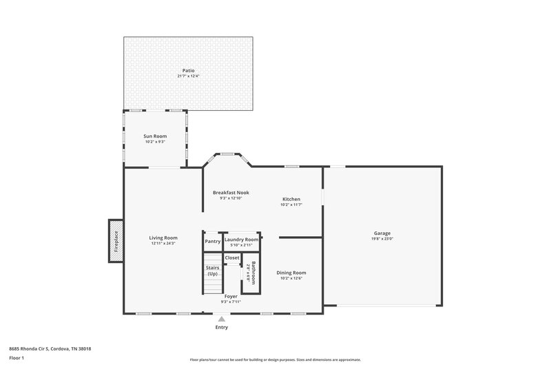 1,975/Mo, 8685 Rhonda Cir S Cordova, TN 38018 Floor Plan View