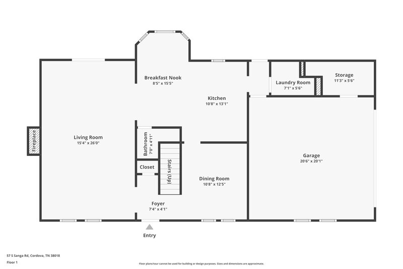 2,325/Mo, 57 S Sanga Rd Cordova, TN 38018 Floor Plan View 2