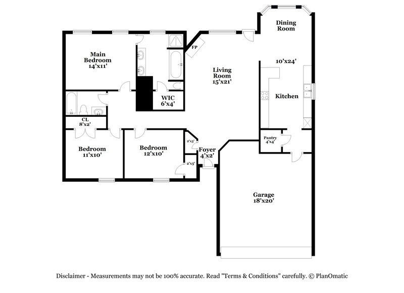 1,645/Mo, 1202 Central Park Cv Southaven, MS 38671 Floor Plan View