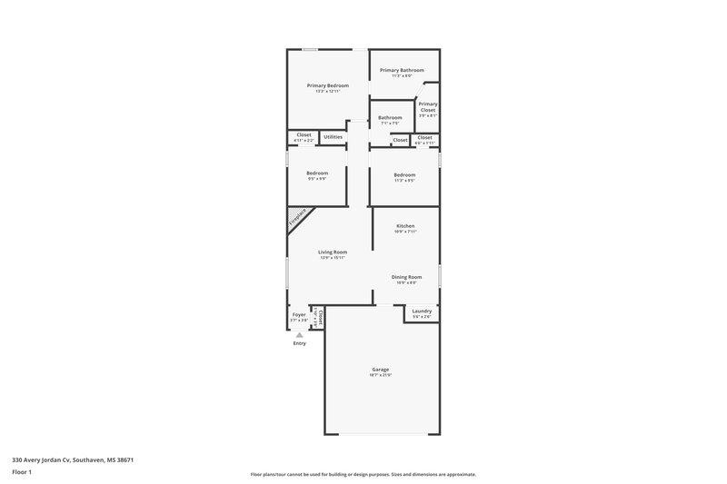 0/Mo, 330 Avery Jordan Cv Southaven, MS 38671 Floorplan View