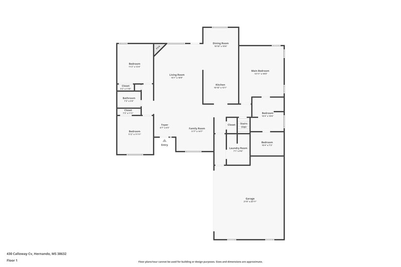 2,245/Mo, 430 Calloway Cv Hernando, MS 38632 Floor Plan View