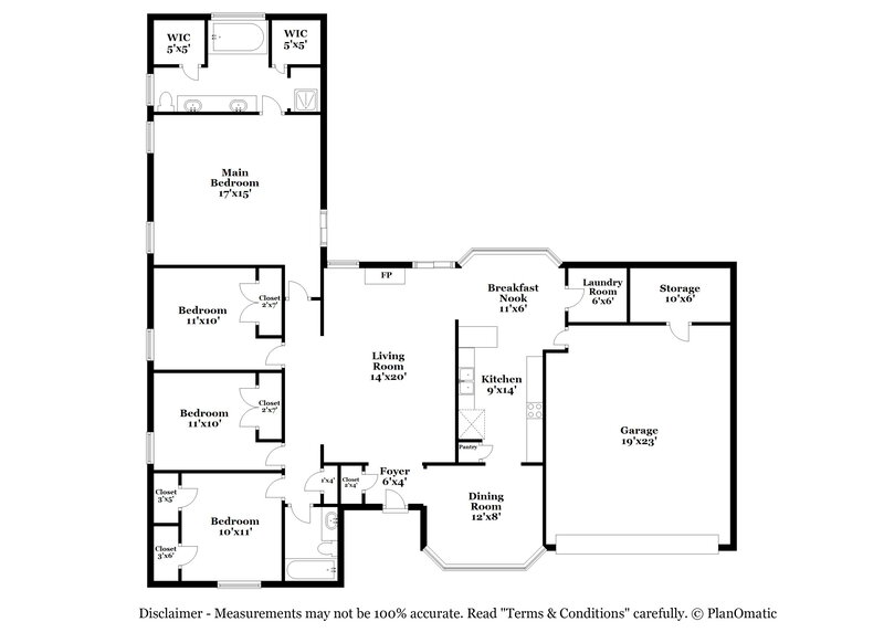 2,035/Mo, 4046 Shady Mill Cove Bartlett, TN 38135 Floor Plan View