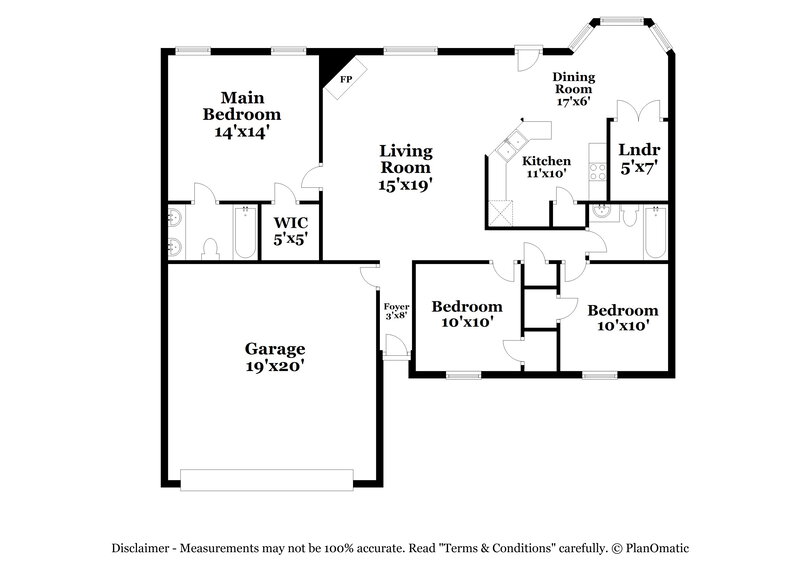 1,990/Mo, 8137 Park Pike Southaven, MS 38671 Floor Plan View