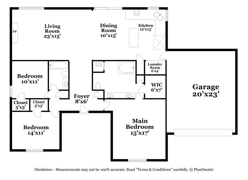 1,795/Mo, 735 Grovewood Drive Cordova, TN 38018 Floor Plan View