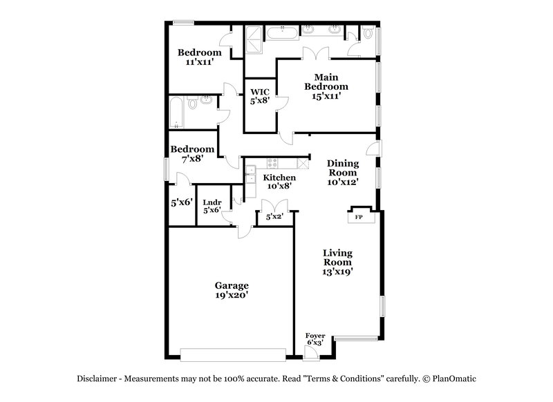 1,640/Mo, 8280 Dexter Ridge Cv E Memphis, TN 38016 Floor Plan View