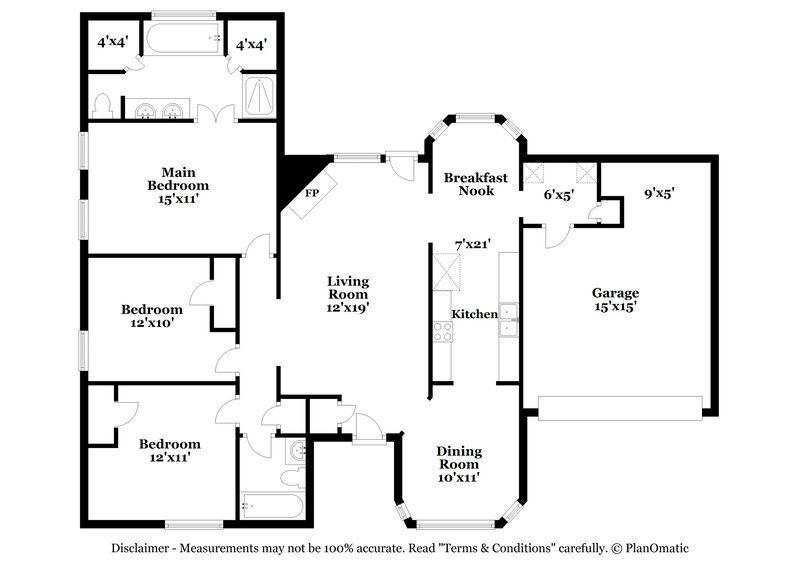 2,130/Mo, 7425 Black Oak Dr Walls, MS 38680 Floor Plan View