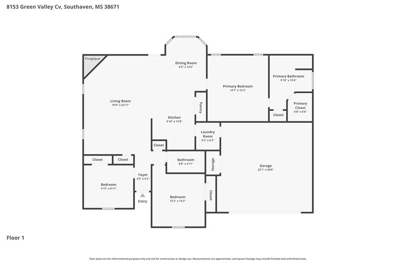 0/Mo, 8153 Green Valley Cove Southaven, MS 38671 Floor Plan View