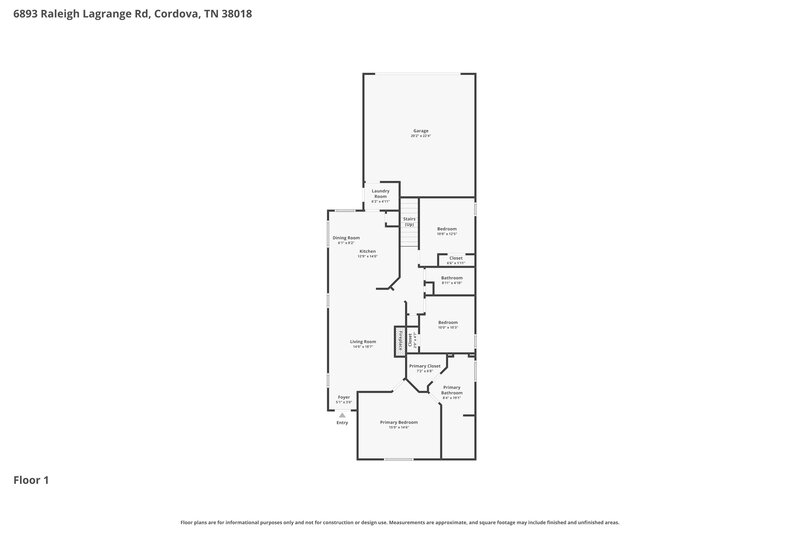 1,940/Mo, 6893 Raleigh Lagrange Rd Cordova, TN 38018 Floor Plan View
