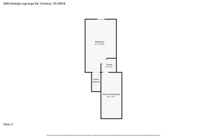 1,940/Mo, 6893 Raleigh Lagrange Rd Cordova, TN 38018 Floor Plan View 2
