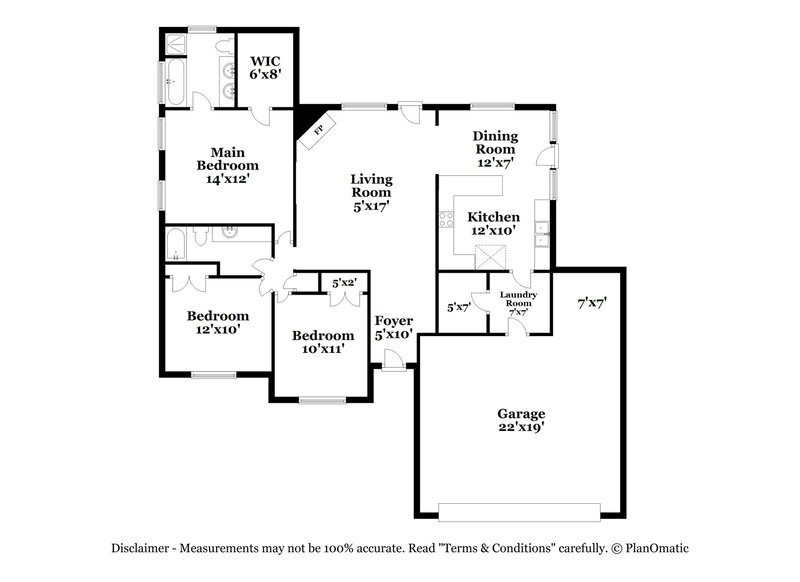 1,895/Mo, 1439 Clockshop Hernando, MS 38632 Floorplan View