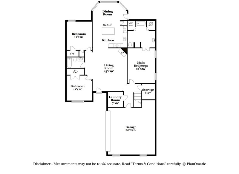 2,180/Mo, 2943 Dawkins Cove Southaven, MS 38672 Floor Plan View