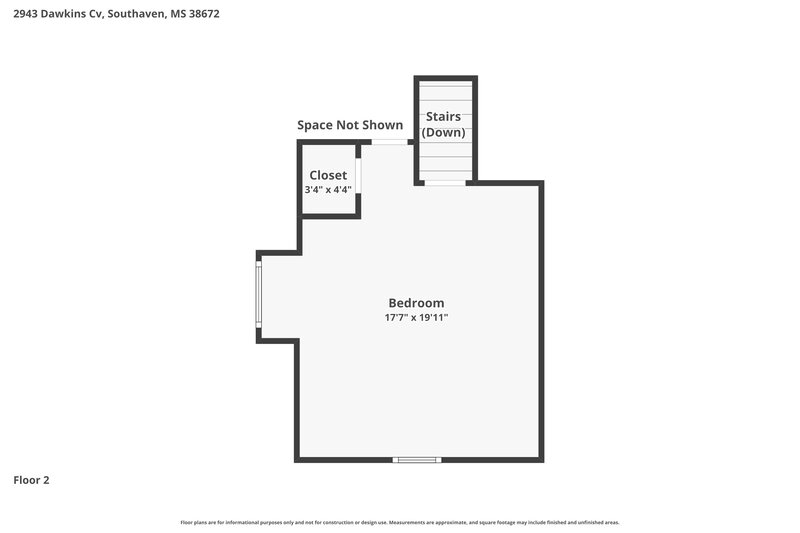 2,370/Mo, 2943 Dawkins Cove Southaven, MS 38672 Floor Plan View 2