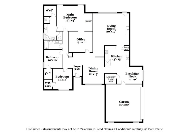 1,870/Mo, 9292 Tamhaven Dr Cordova, TN 38016 Floor Plan View