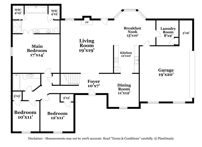 2,210/Mo, 8708 N Rhonda Cir Memphis, TN 38018 Floorplan View