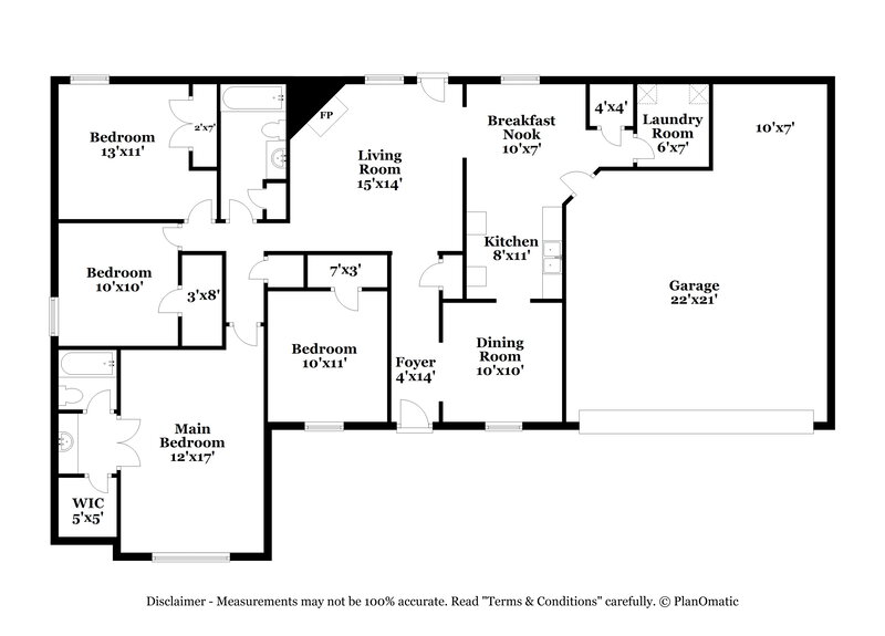 1,750/Mo, 5239 Blue Diamond St Memphis, TN 38109 Floor Plan View
