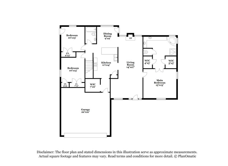 2,370/Mo, 6856 Cades Brook Dr Millington, TN 38053 Floorplan View
