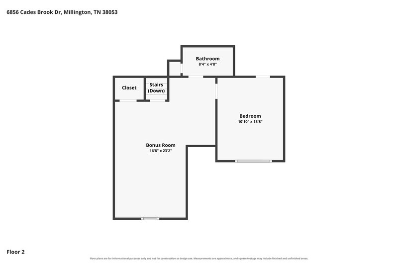 2,475/Mo, 6856 Cades Brook Dr Millington, TN 38053 Floor Plan View 2