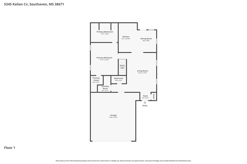 1,920/Mo, 5345 Kalian Cv Southaven, MS 38671 Floor Plan View