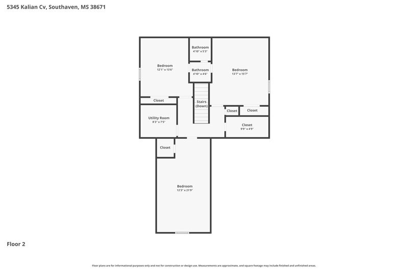 1,920/Mo, 5345 Kalian Cv Southaven, MS 38671 Floor Plan View 2