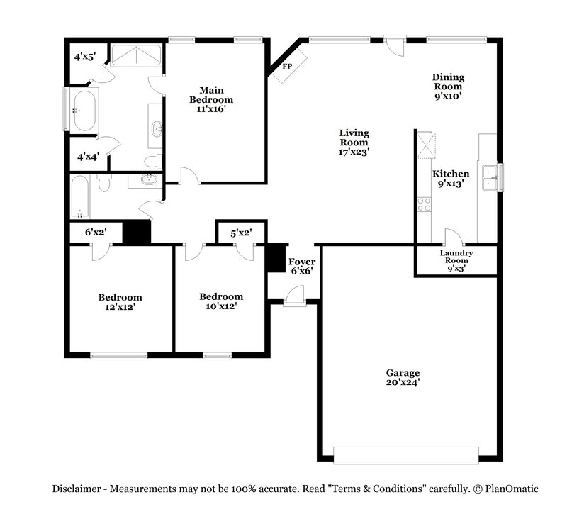 1,950/Mo, 6064 Allen Parkway East Olive Branch, MS 38654 Floor Plan View