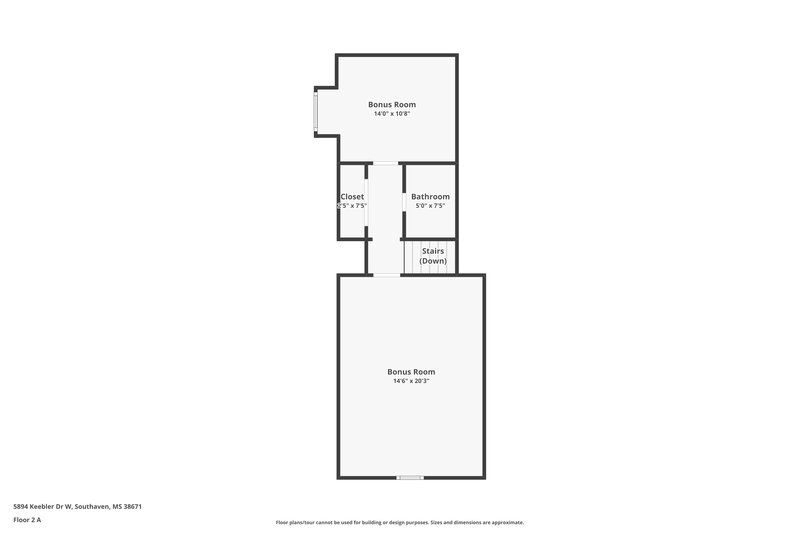 2,155/Mo, 5894 Keebler Drive Southaven, MS 38671 Floor Plan View 2