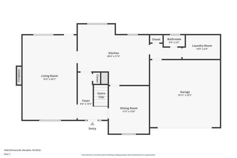 2,485/Mo, 7440 Richmond Rd Memphis, TN 38125 Floor Plan View