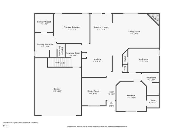 1,965/Mo, 1960 E Chimneyrock Blvd Cordova, TN 38016 Floor Plan View